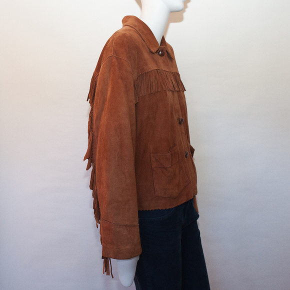 Chevignon Girl Suede Western Fringed Jacket. - Picture 5 of 8